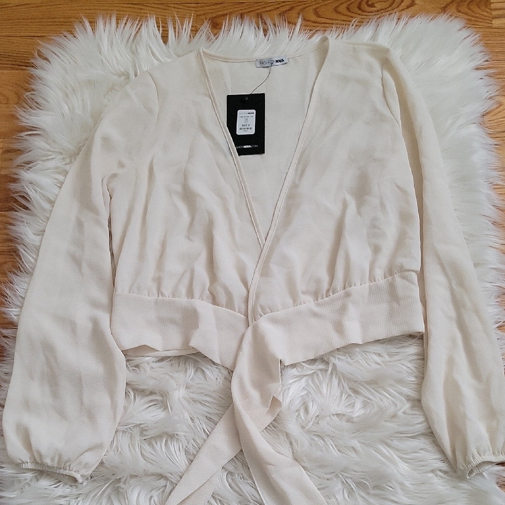 Cream Wrap Cardigan